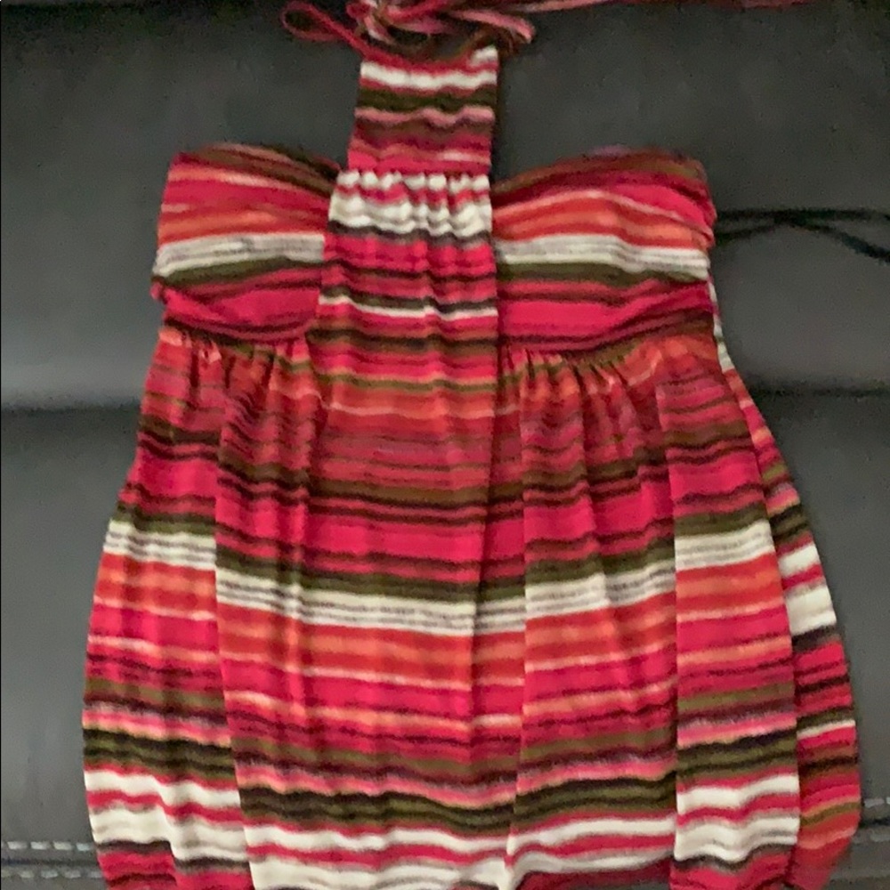 Multicolor halter top